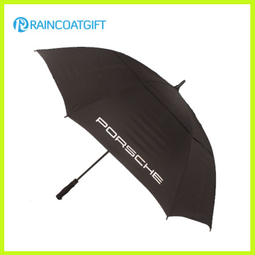 Alta calidad a prueba de viento Auto Open Straight Golf Umbrella